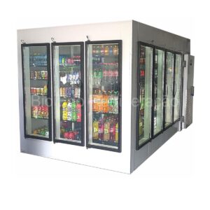 Walkin Cooler com 7 portas de vidro