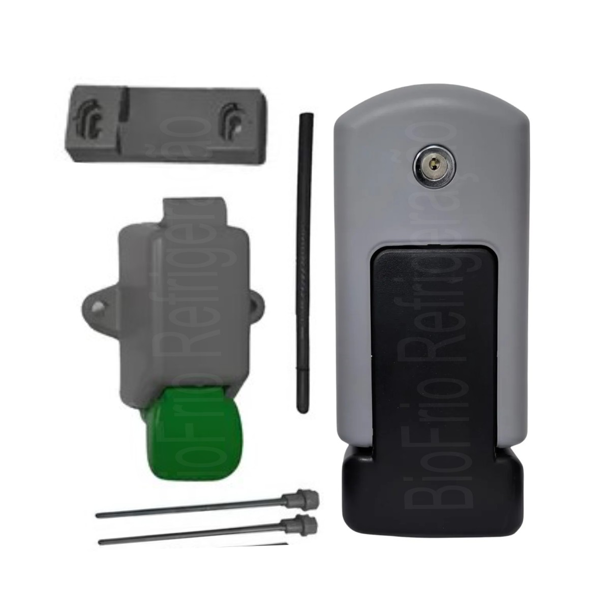 Fechadura Vertical na cor Preto para Porta de Câmara Fria com Chave - Image 1