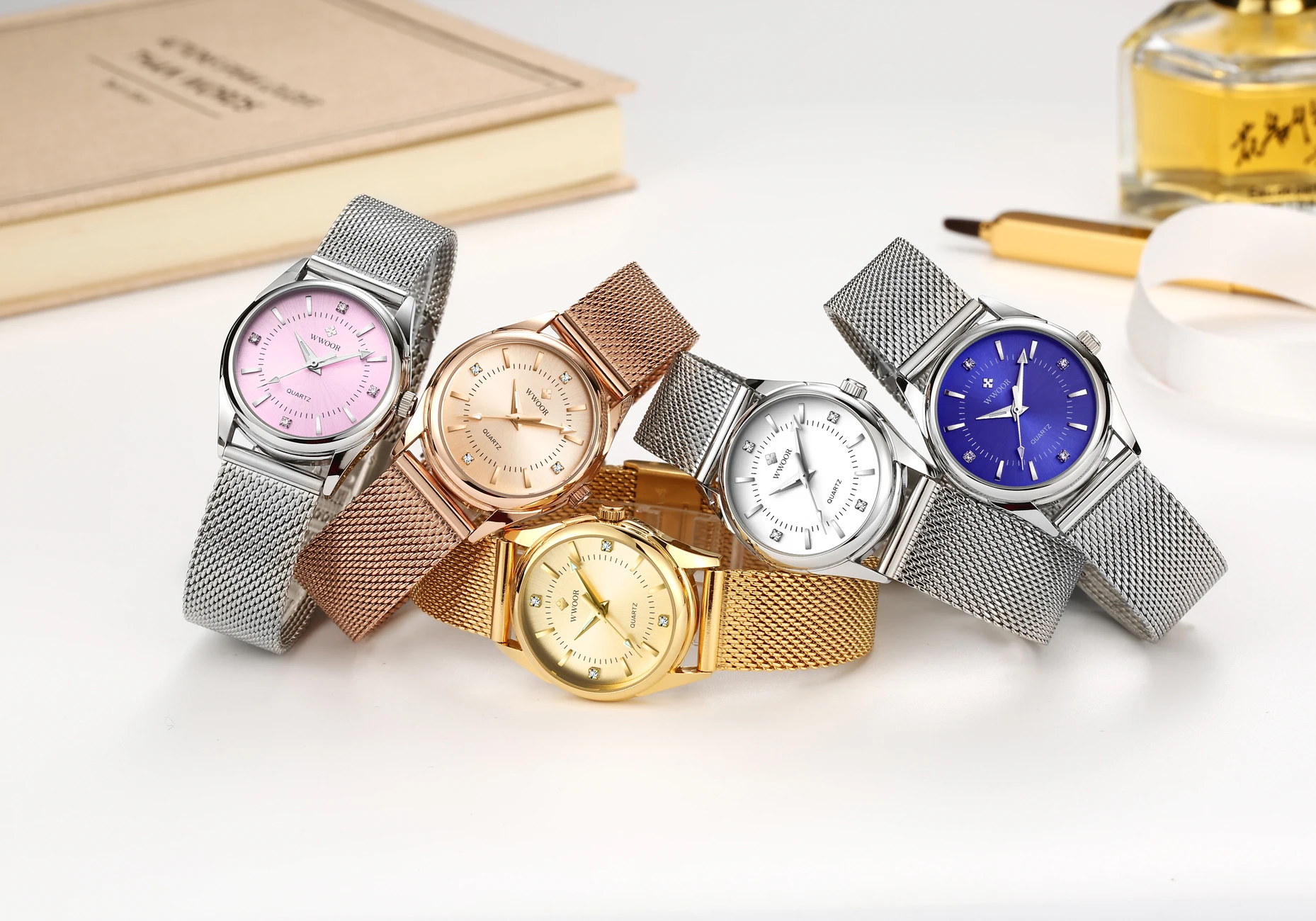 Relógio de pulso feminino casual WWOOR 2025 - Image 14